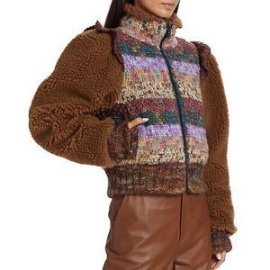 SEA New York Combo Jacket Crochet Fleece XS